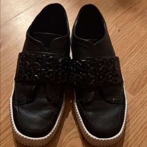 Karl lagerfeld Black Leather Women's Shoes
